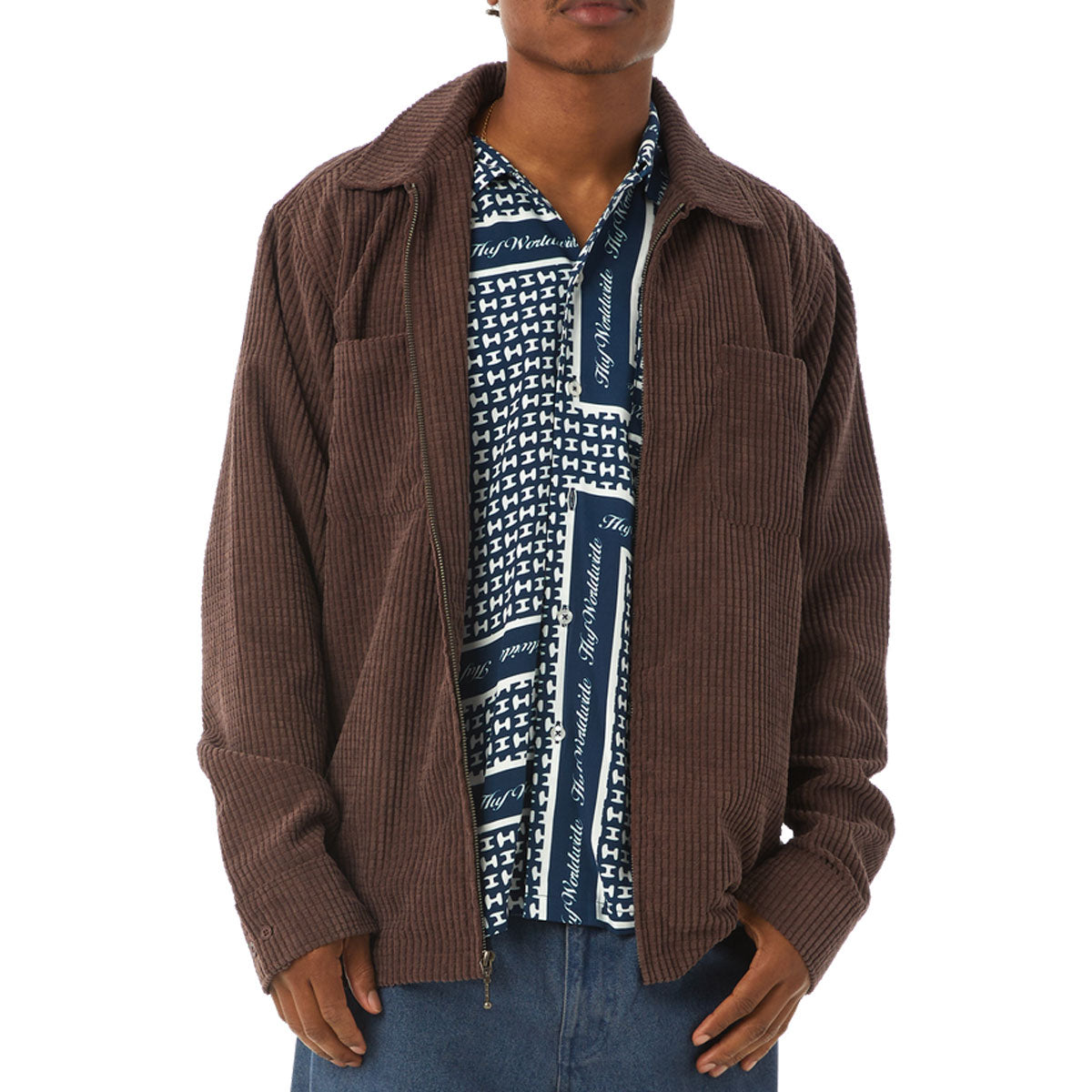 HUF Cornelius Zip Shirt - Eggplant image 2