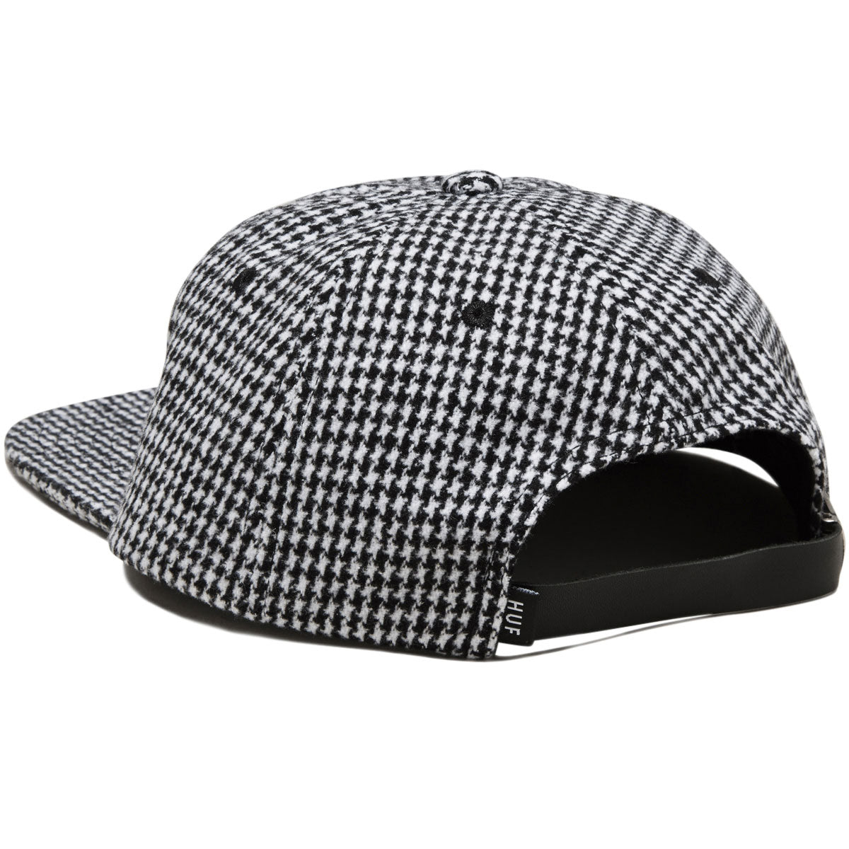 HUF One Star Houndstooth 6 Panel Hat - Black image 2