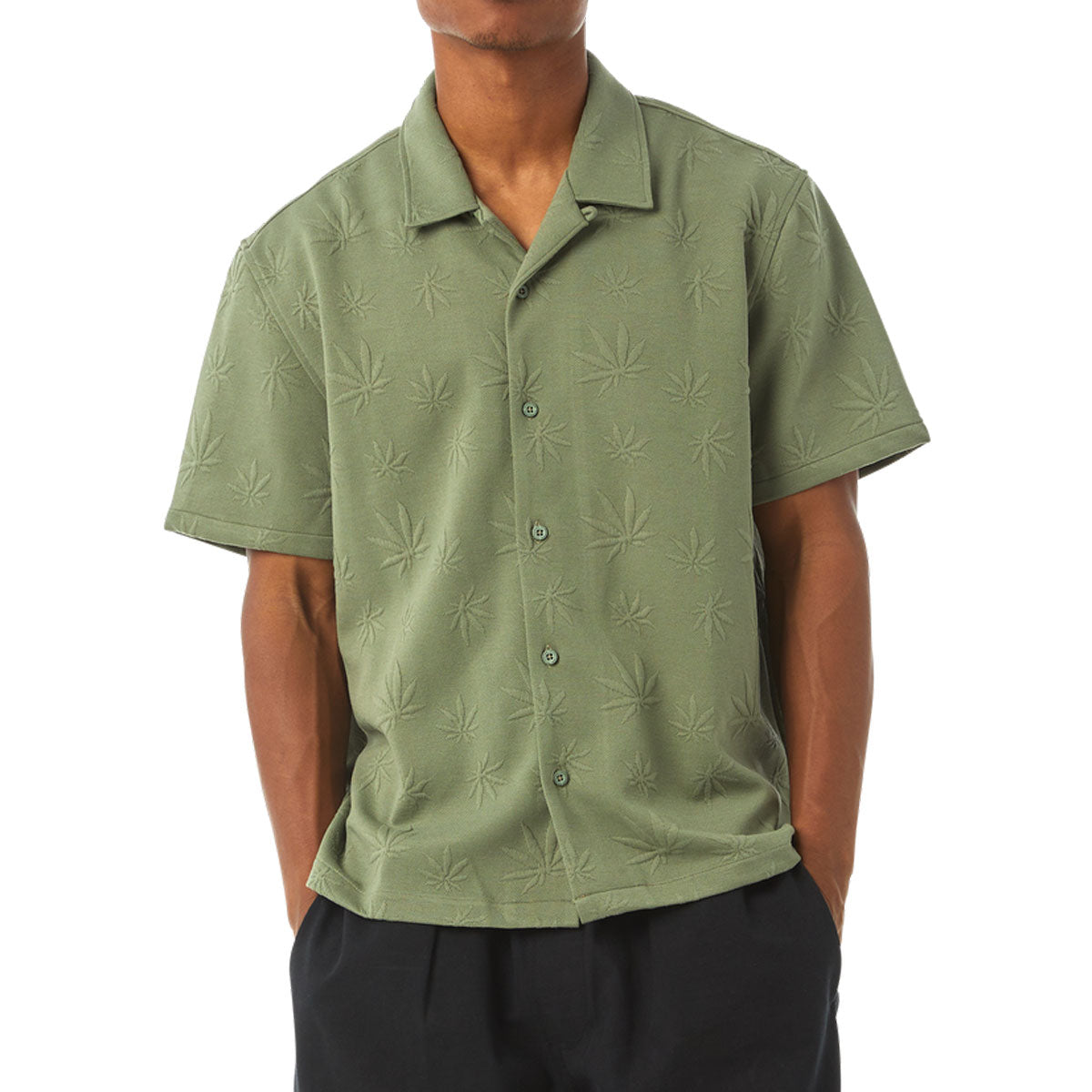 HUF Plantlife Jacquard Shirt - Moss image 2