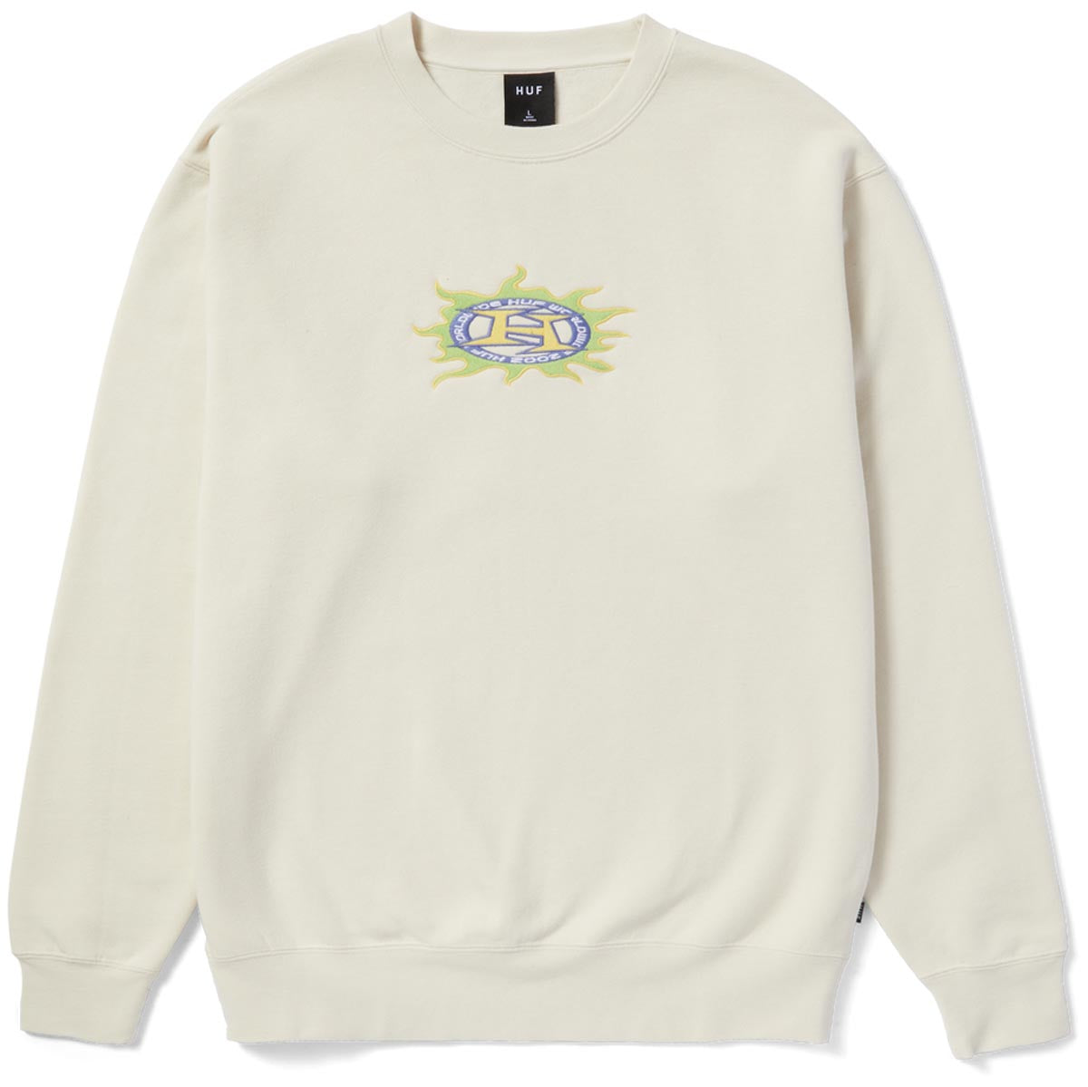 HUF Fire Crewneck Sweatshirt - Bone