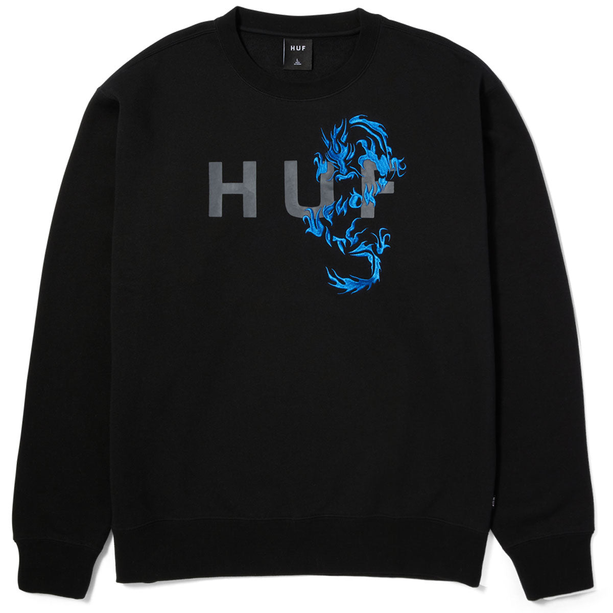 HUF Dragon Crewneck Sweatshirt - Black image 1