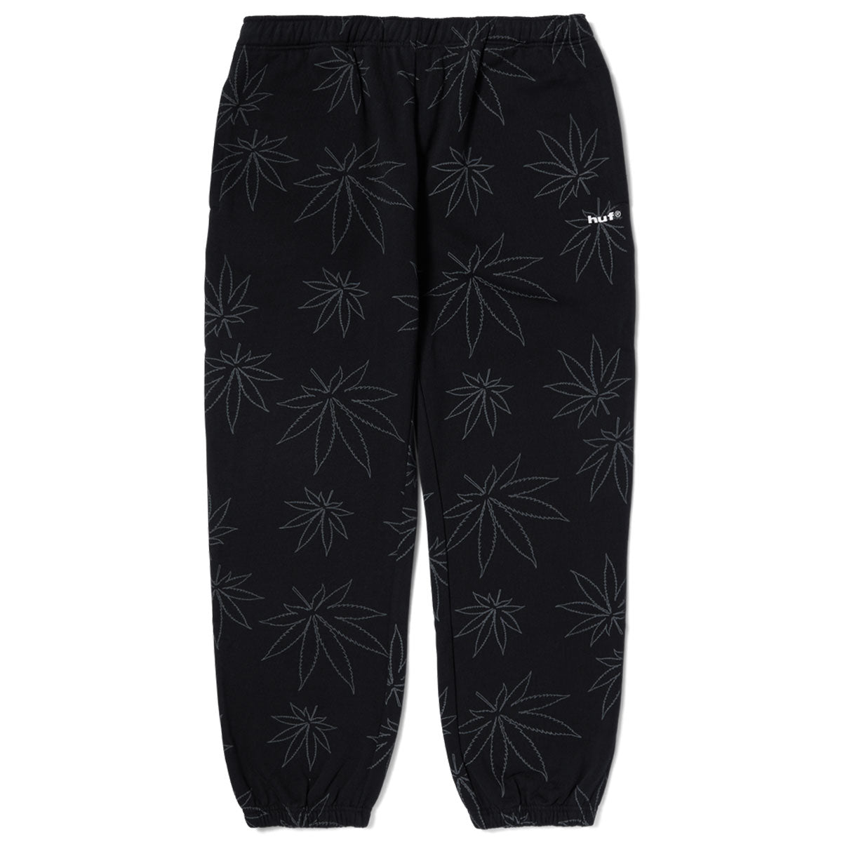 HUF Plantlife Fleece Pants - Black image 1