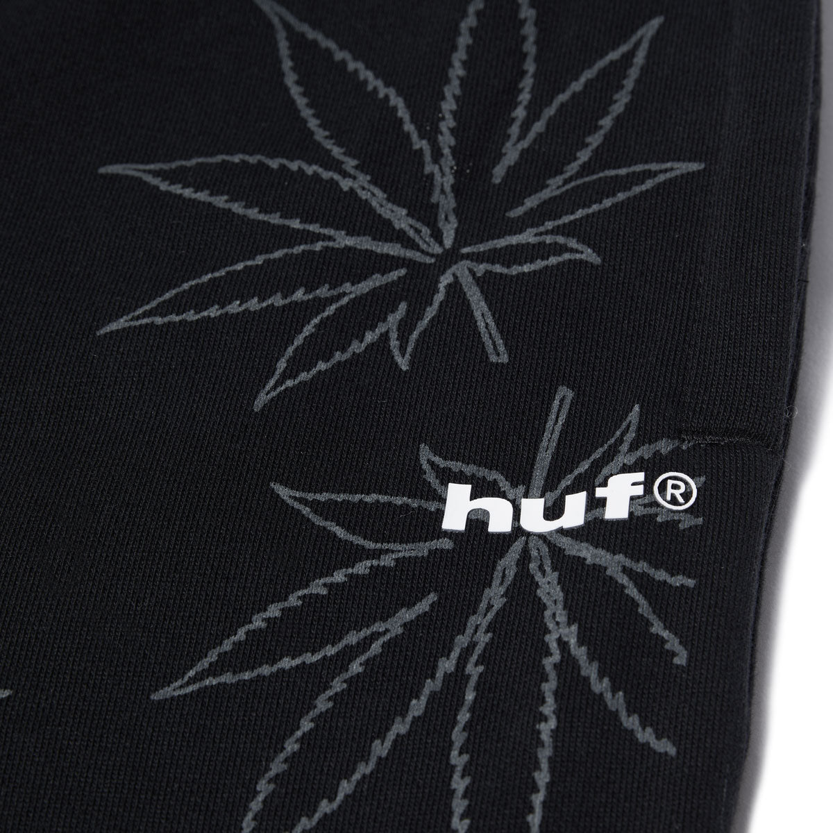 HUF Plantlife Fleece Pants - Black image 3