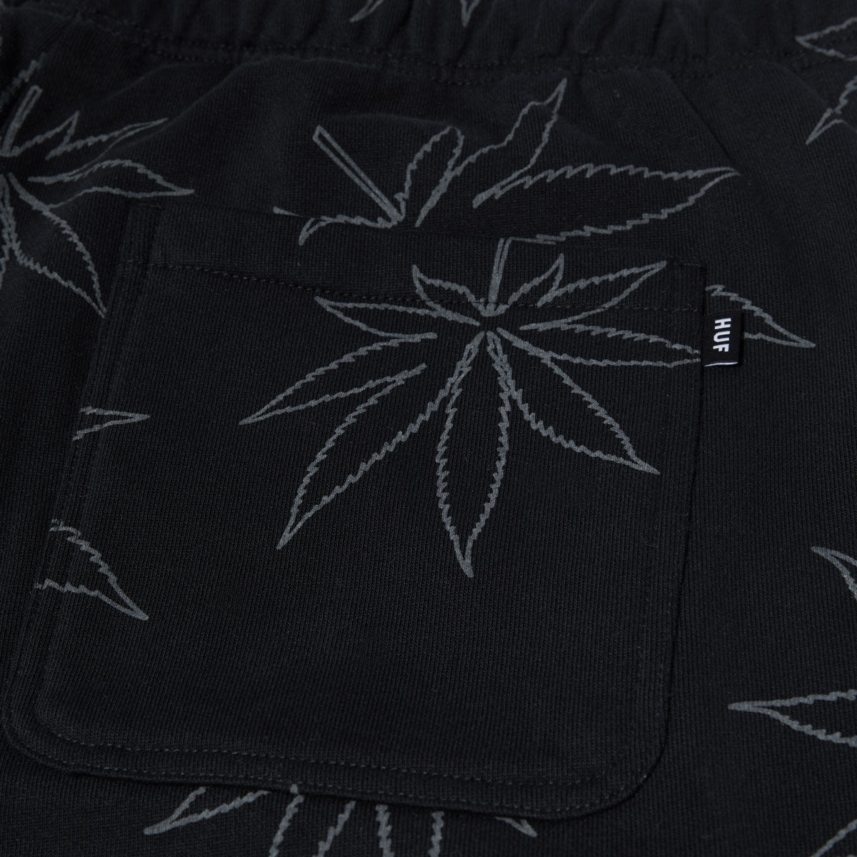 HUF Plantlife Fleece Pants - Black image 4