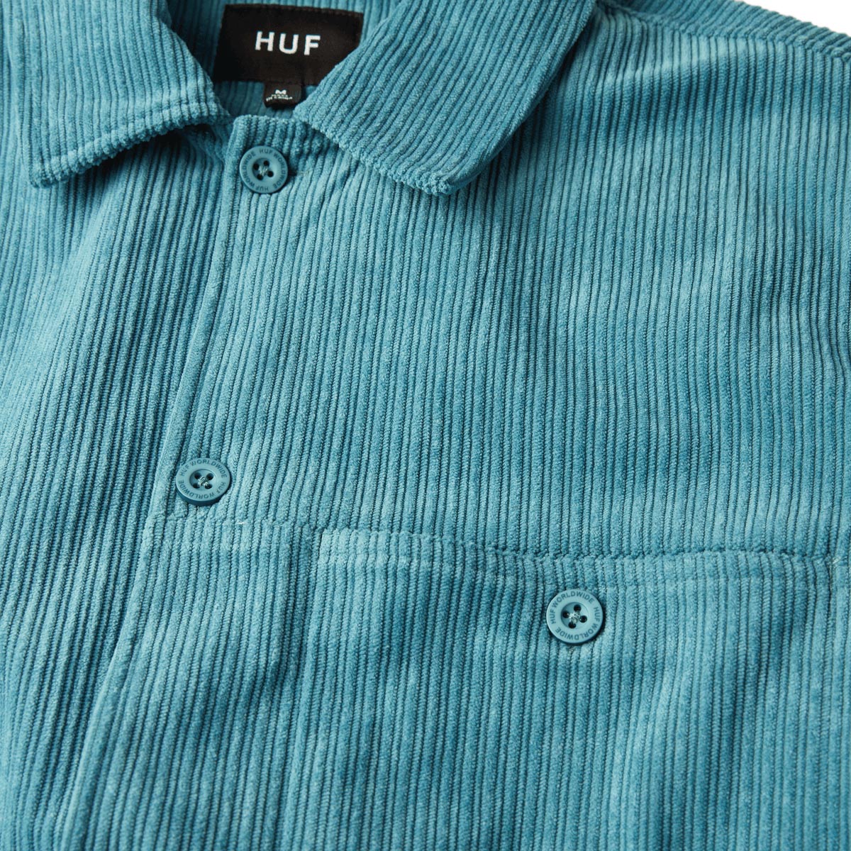 HUF Co Corduroy Over Shirt - Dark Teal image 4