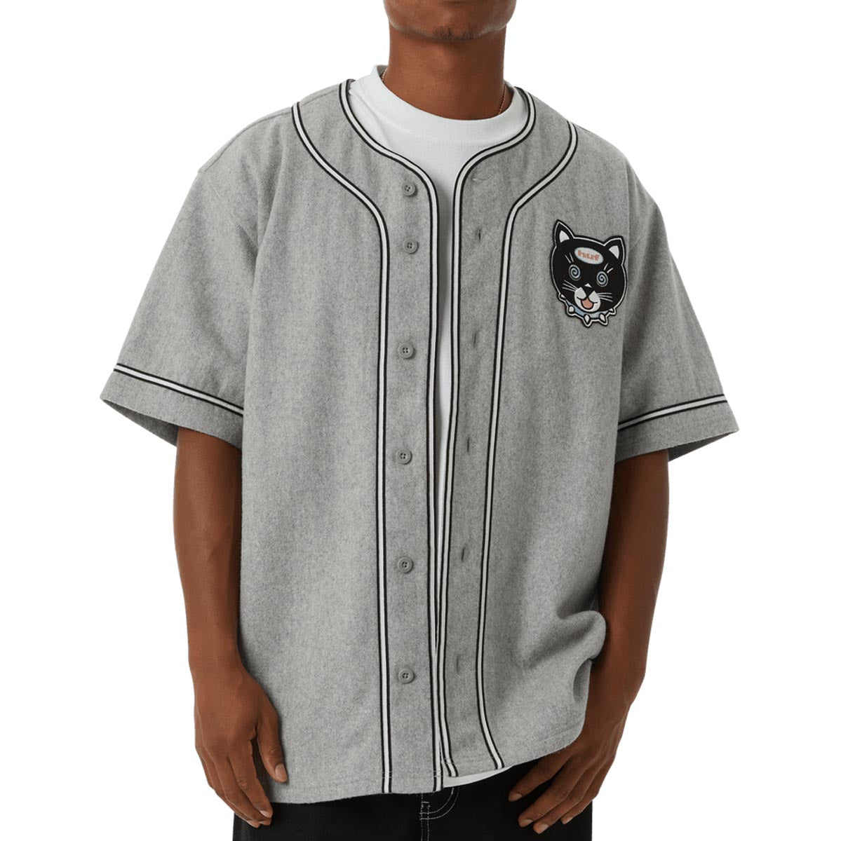 HUF Gato Baseball Jersey - Charcoal image 1