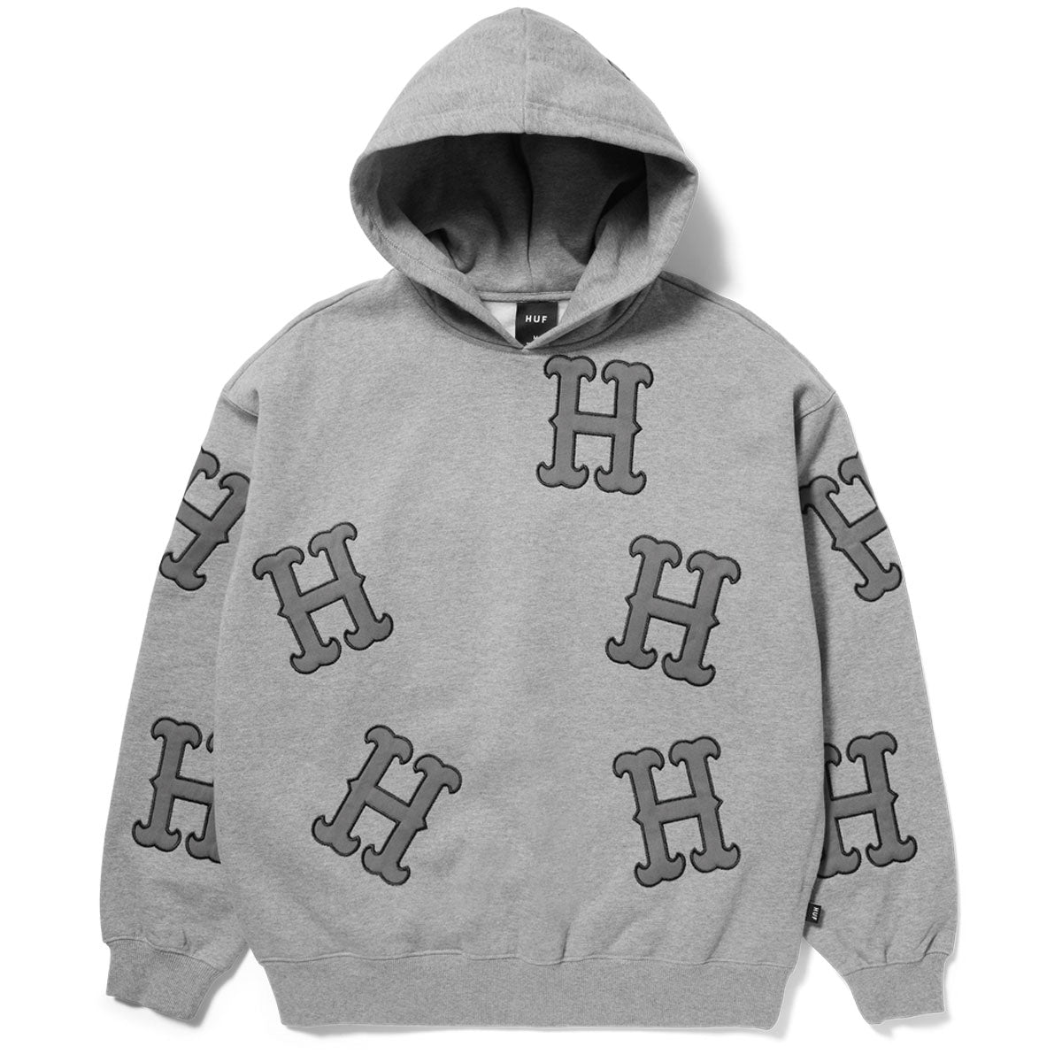 HUF H Applique Hoodie - Heather Grey image 2