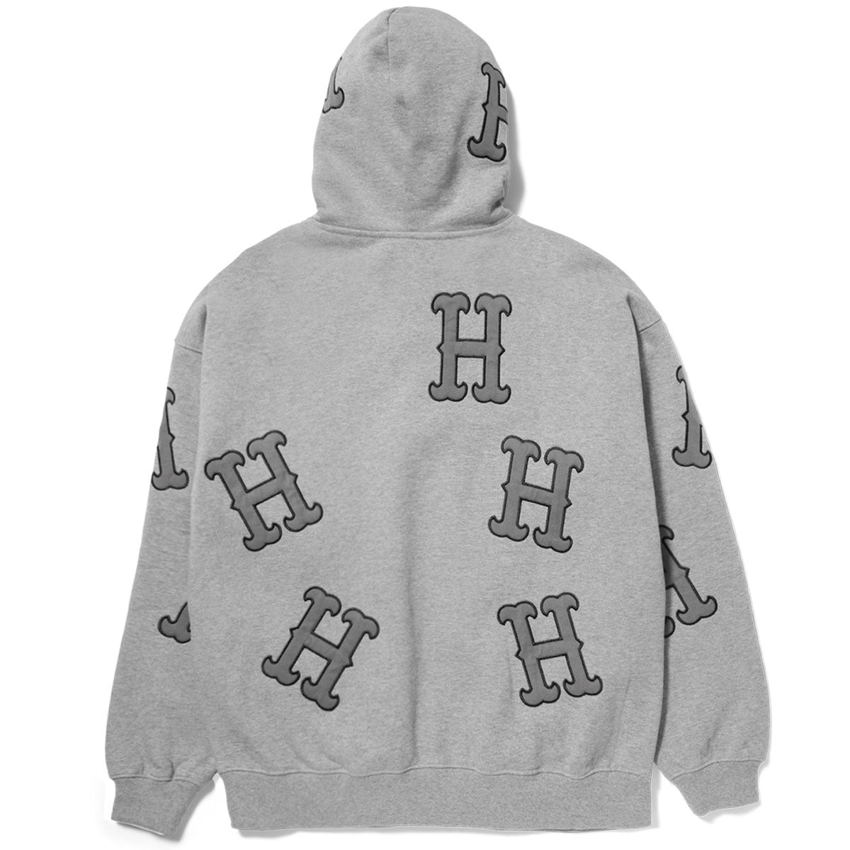HUF H Applique Hoodie - Heather Grey image 3