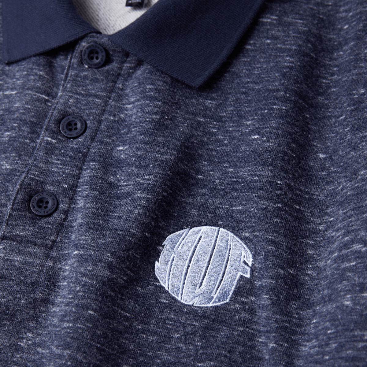 HUF Winston Polo Fleece Sweatshirt - Navy image 4