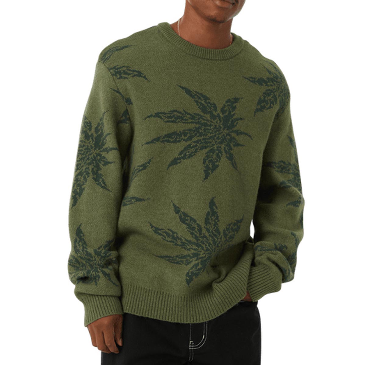 HUF Tribal Crewneck Sweater - Avocado image 1