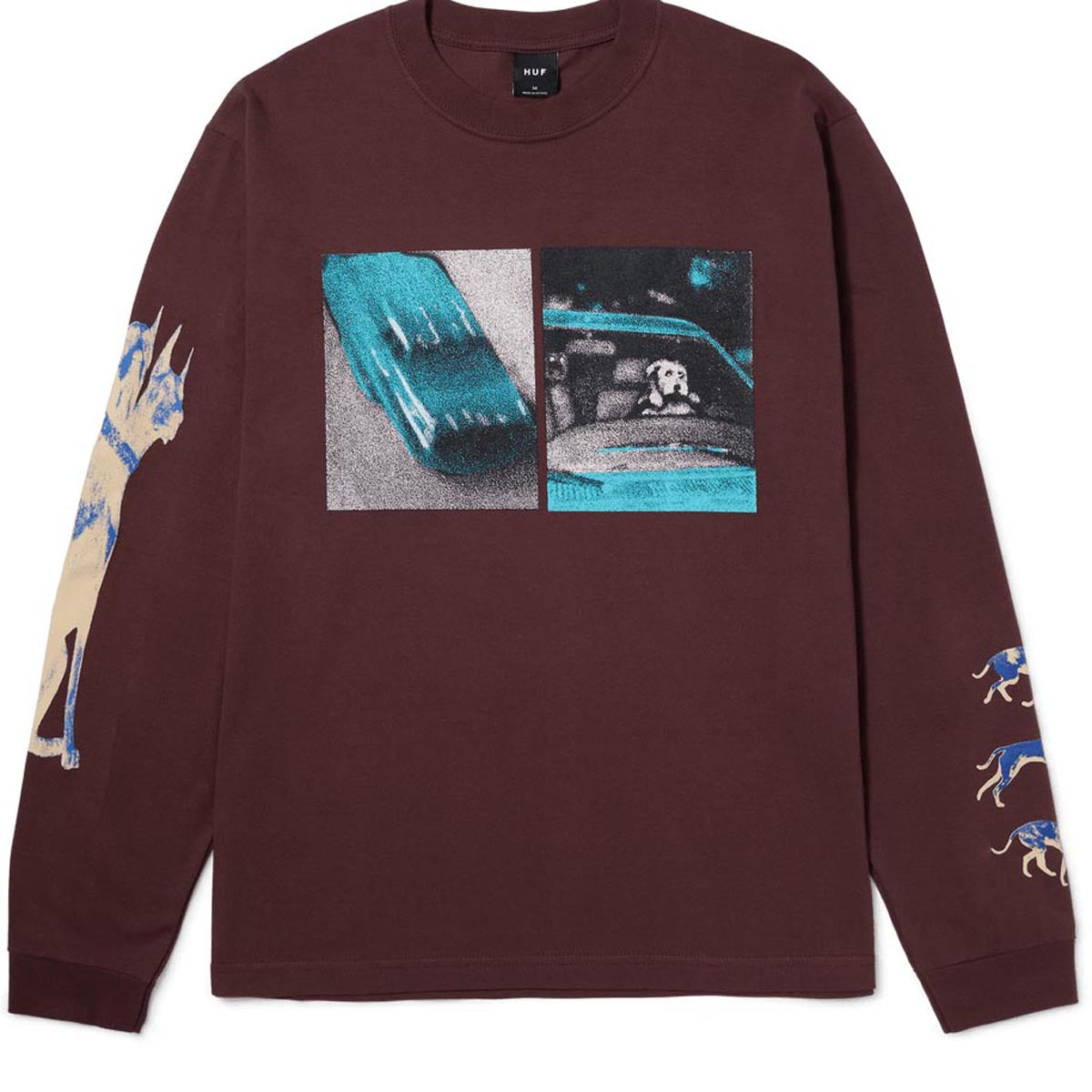 HUF Red Means Go Long Sleeve T-Shirt - Eggplant image 1
