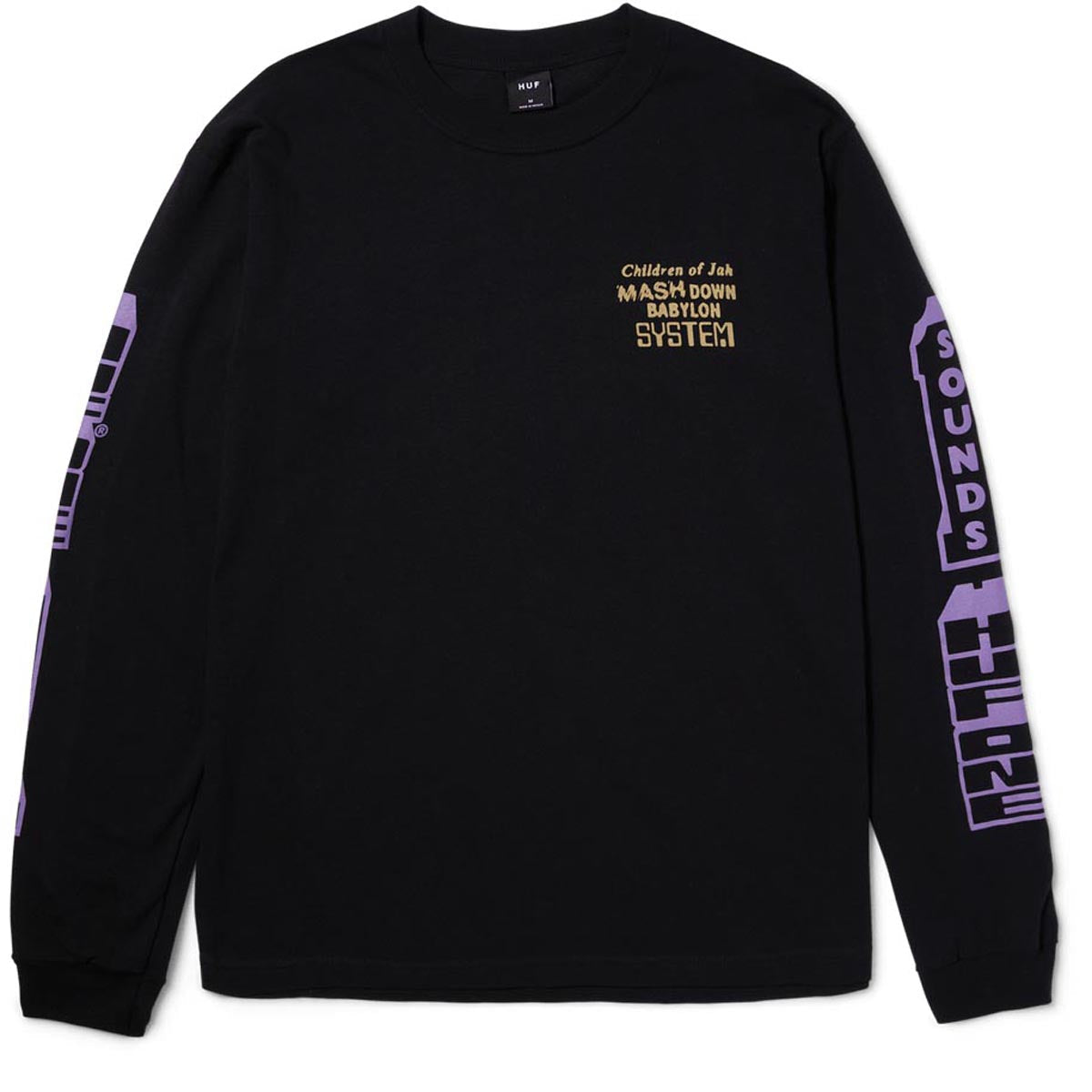 HUF One Sound Long Sleeve T-Shirt - Black image 1