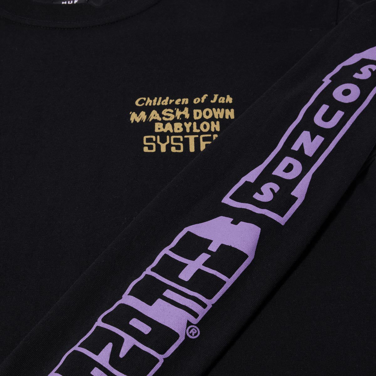 HUF One Sound Long Sleeve T-Shirt - Black image 3
