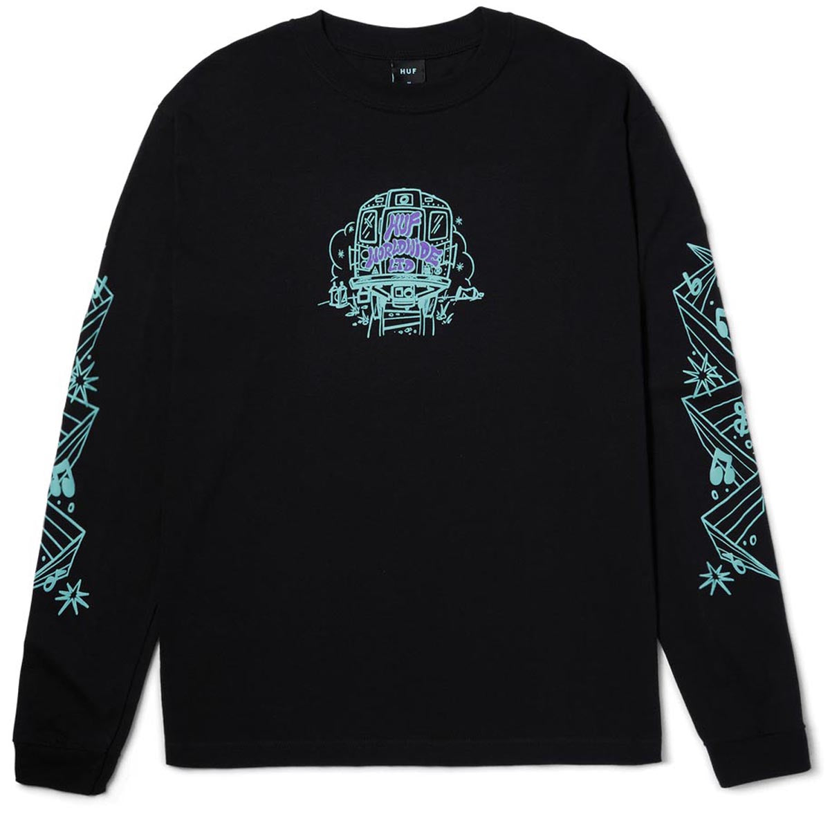 HUF Benchin Long Sleeve T-Shirt - Black image 1