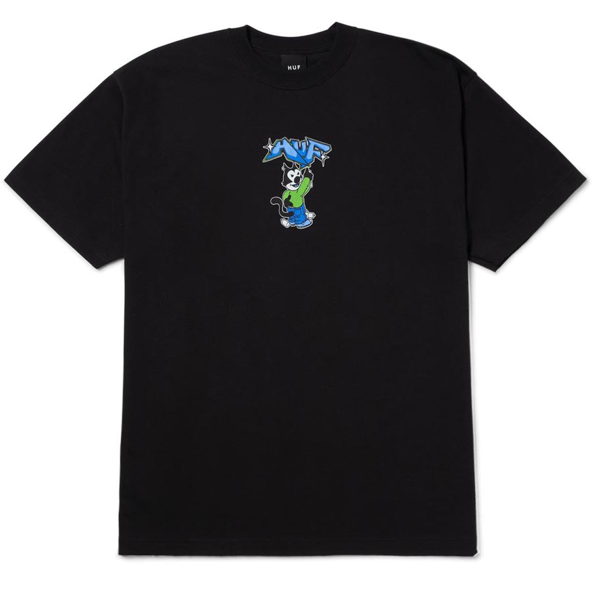 HUF Bad Cat T-Shirt - Black image 1