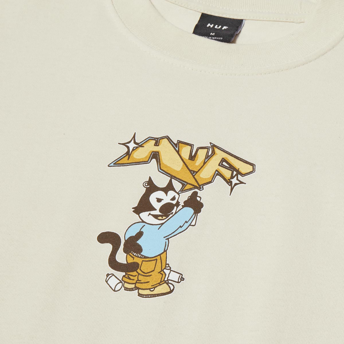 HUF Bad Cat T-Shirt - Bone image 2
