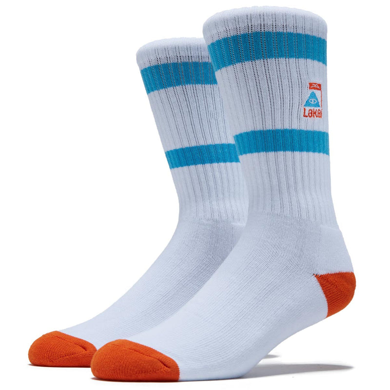 Lakai x Poler Summit Crew Socks - White