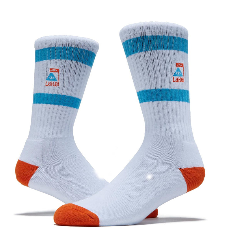 Lakai x Poler Summit Crew Socks - White