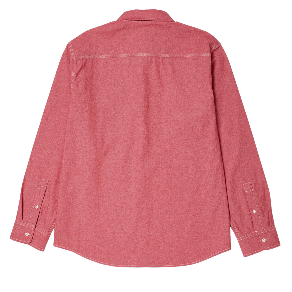 HUF Total Eclipse Chambray Long Sleeve Shirt - Red – Daddies Board Shop