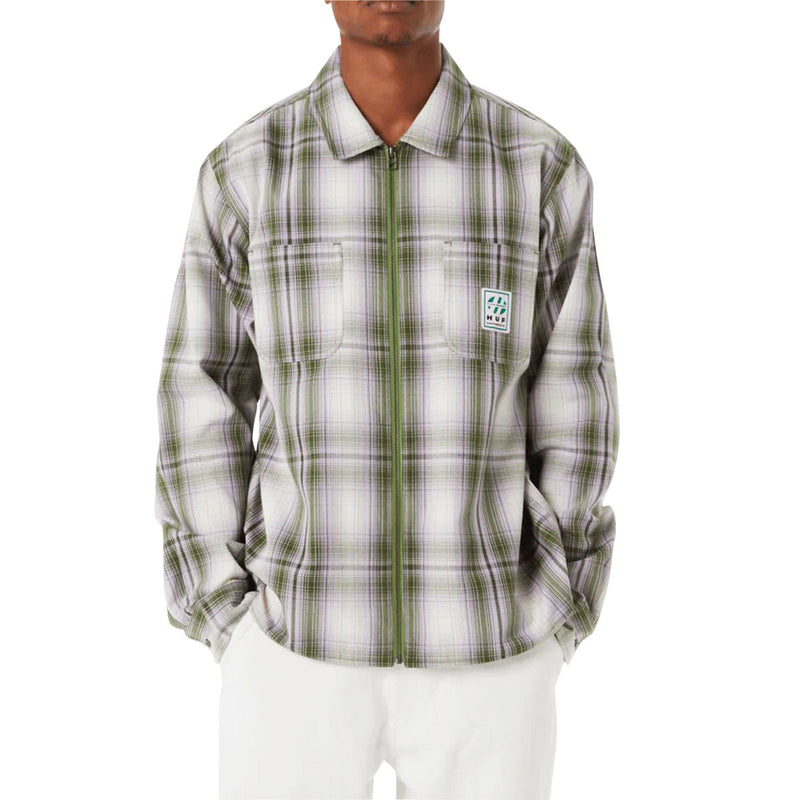 HUF Fillmore Plaid Shacket Jacket - Leaf