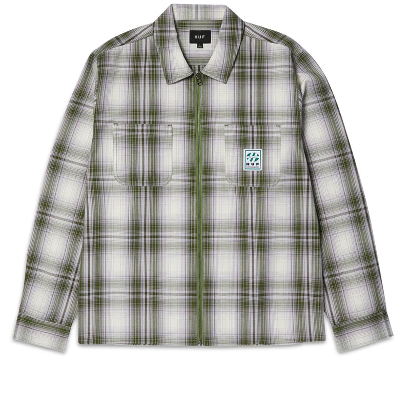 HUF Fillmore Plaid Shacket Jacket - Leaf
