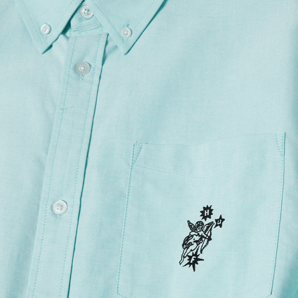HUF Icarus Oxford Shirt - Diffused Jade – Daddies Board Shop