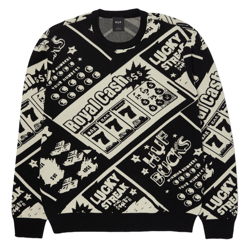 HUF Lucky Crewneck Sweater - Black