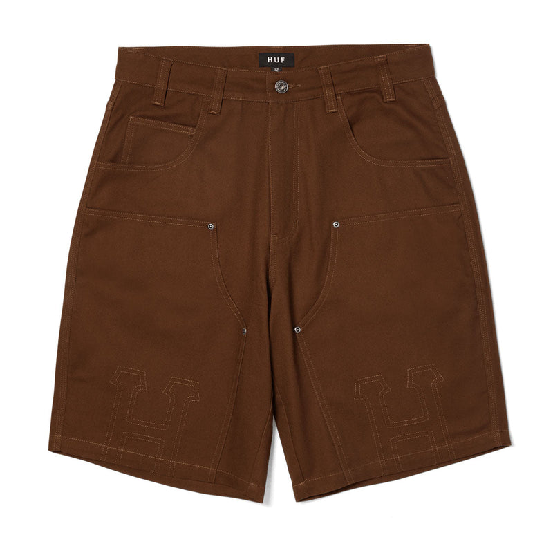 HUF Classic H Double Knee Work Shorts - Brown