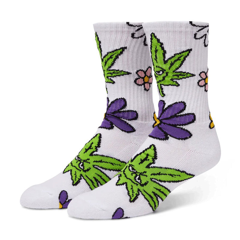 HUF Green Buddy Allergies Socks - White