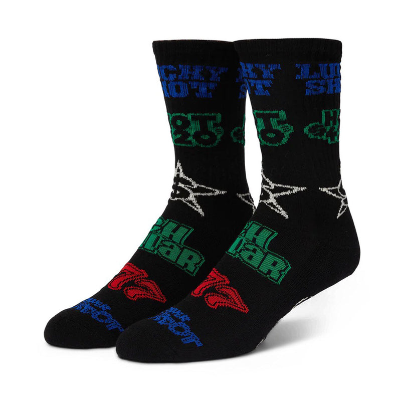 HUF Lucky Crew Socks - Black