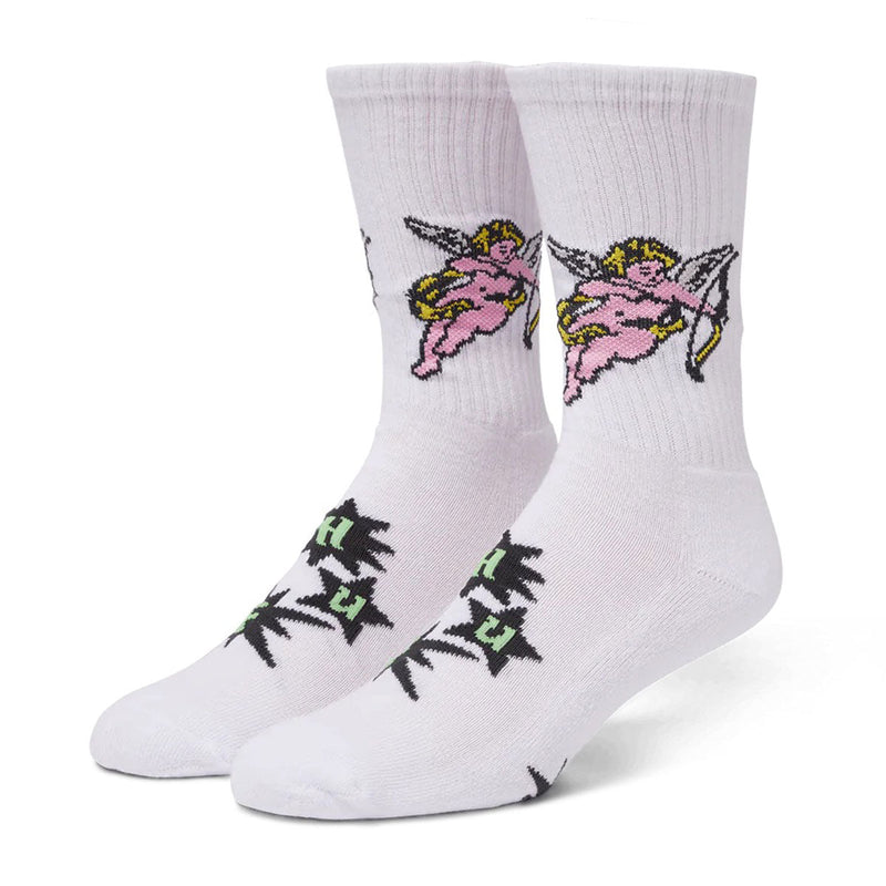 HUF Cupid Crew Socks - White