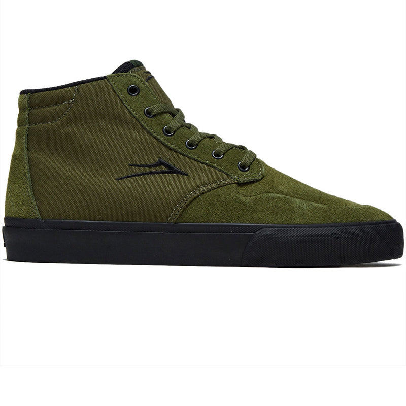 Lakai Riley 3 High Shoes - Olive/Black Suede