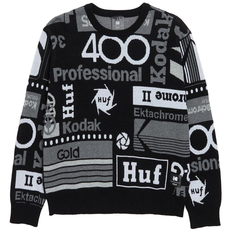 Huf x Kodak Dark Room Jacquard Knit Sweater - Black