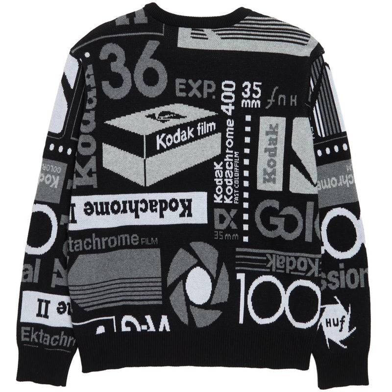 Huf x Kodak Dark Room Jacquard Knit Sweater - Black