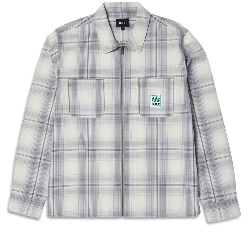 HUF Fillmore Plaid Shacket Jacket - Grey