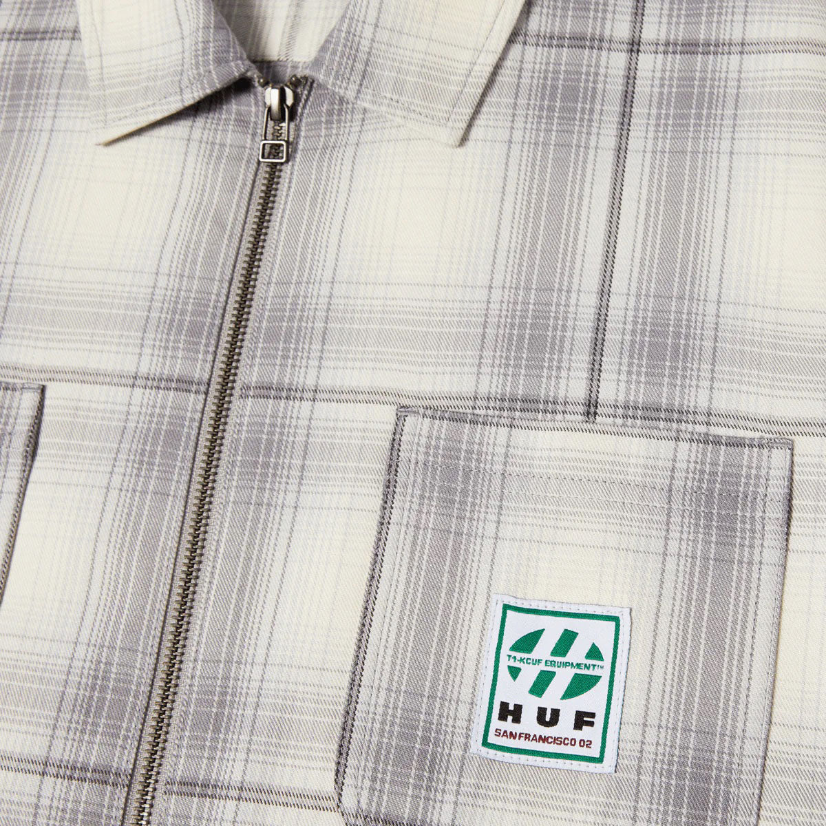 HUF Fillmore Plaid Shacket Jacket - Grey – Daddies Board Shop