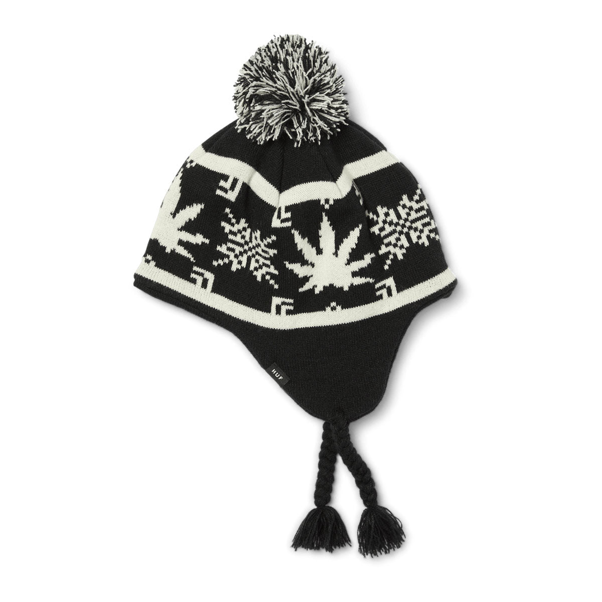 HUF Arctic Plantlife Braided Beanie - Black image 1