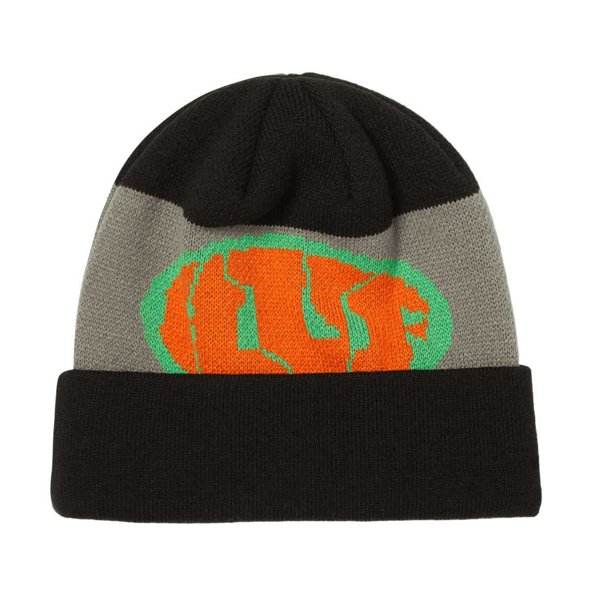 HUF Warped Cuff Beanie - Black image 1