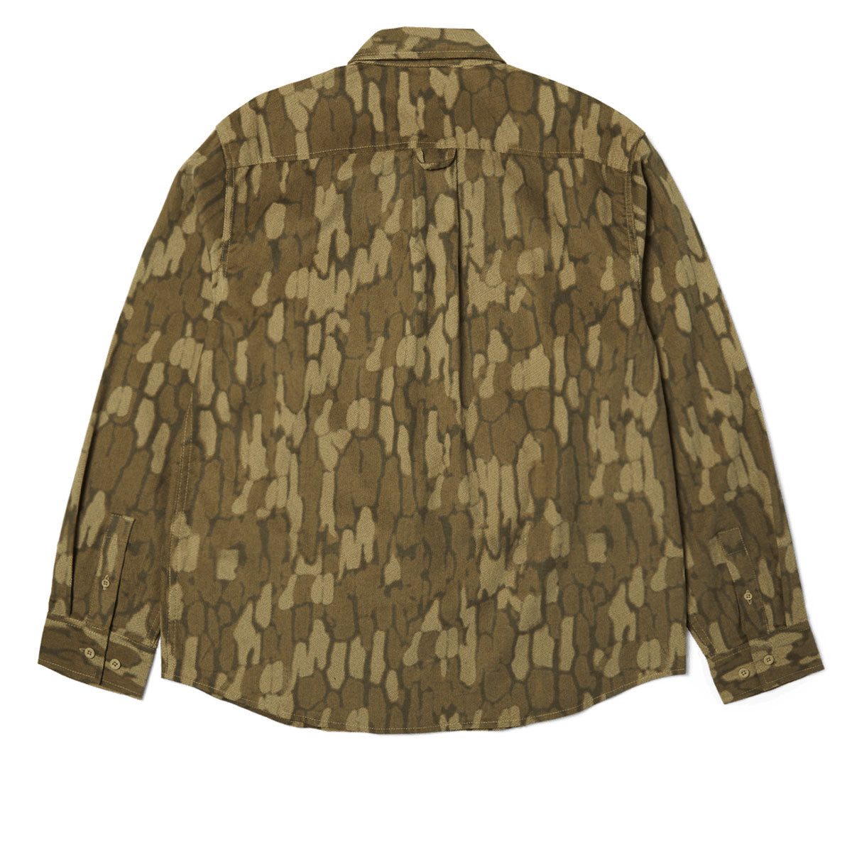 HUF Warped Camo Corduroy Long Sleeve Shirt - Muted Camo image 2