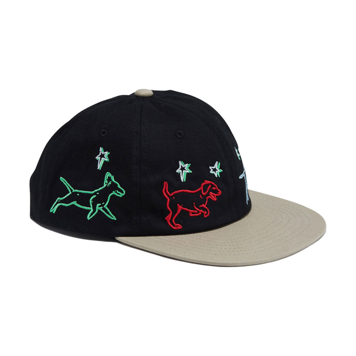 HUF Fetch 6 Panel Snapback Hat - Black image 3