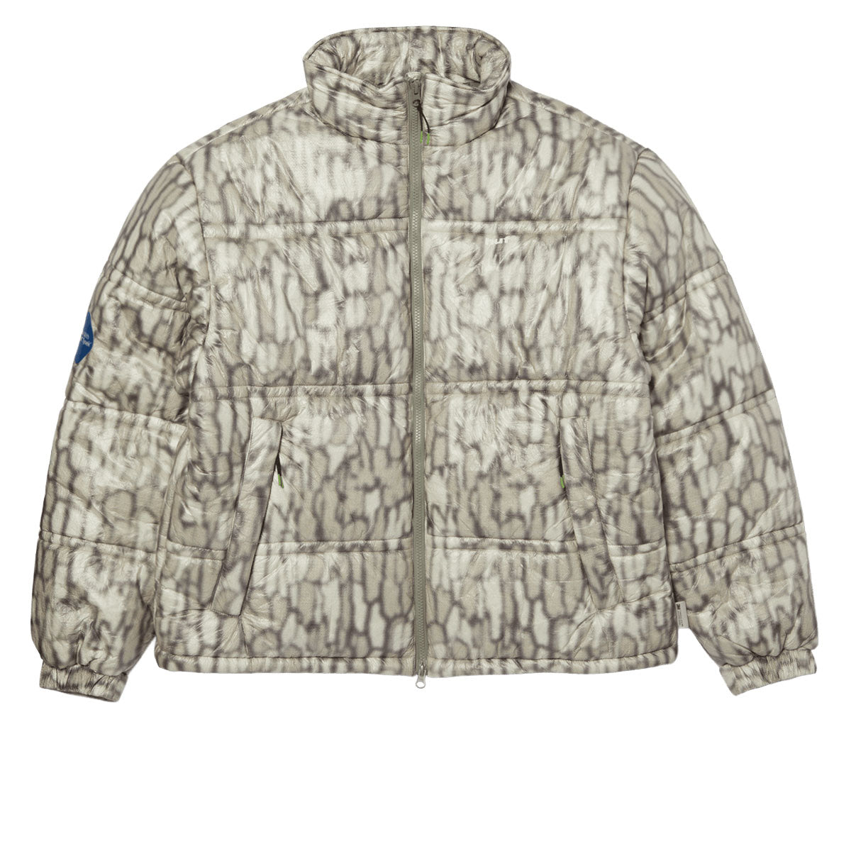 HUF 89 Warped Camo Tyvek Puffer Jacket - Muted Camo image 1
