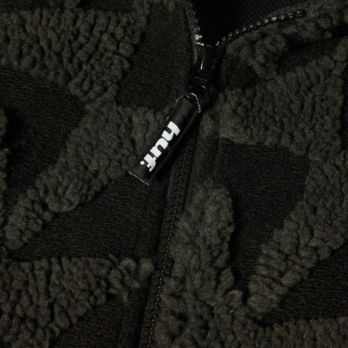 HUF H Star Repeat High Pile Jacket - Black image 3