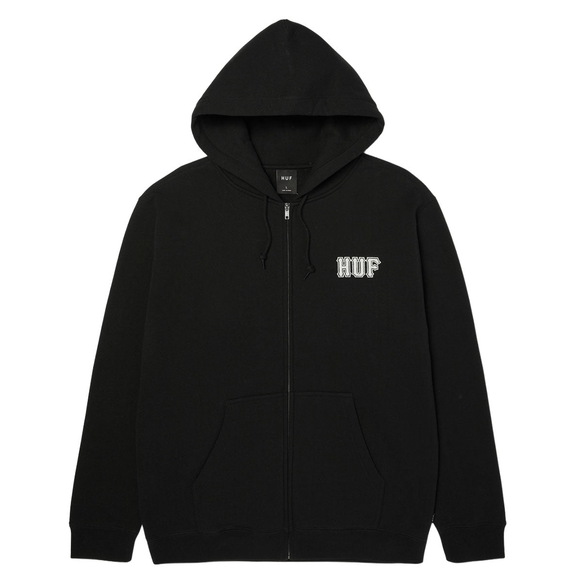 HUF Classic Logo Full Zip Hoodie - Black image 1