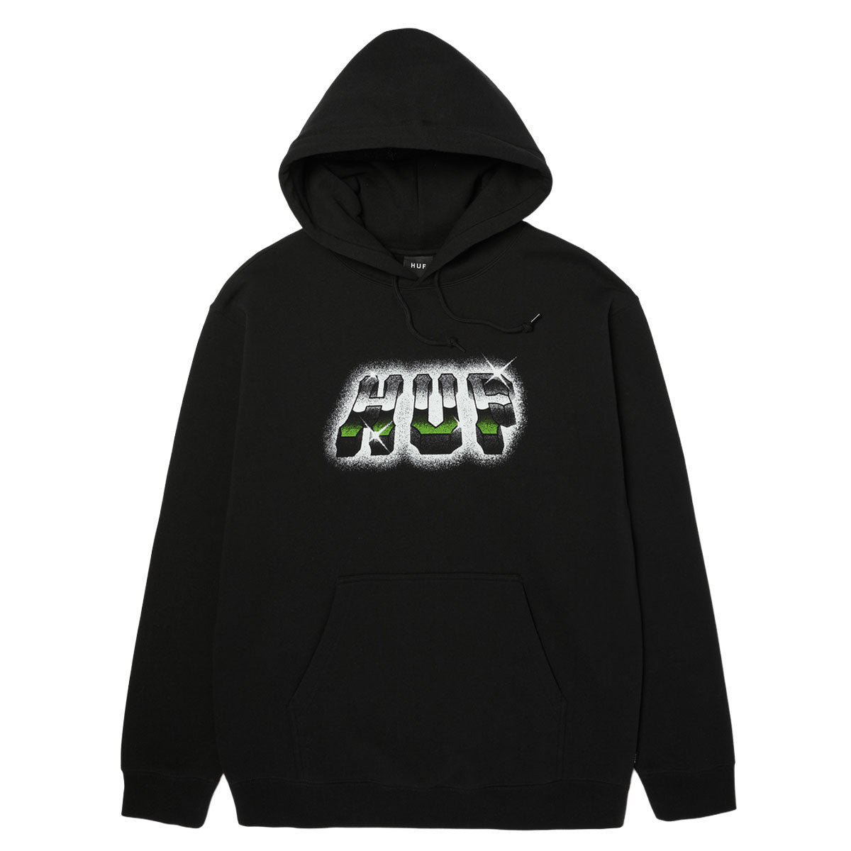 HUF Chrome Grit Hoodie - Black image 1