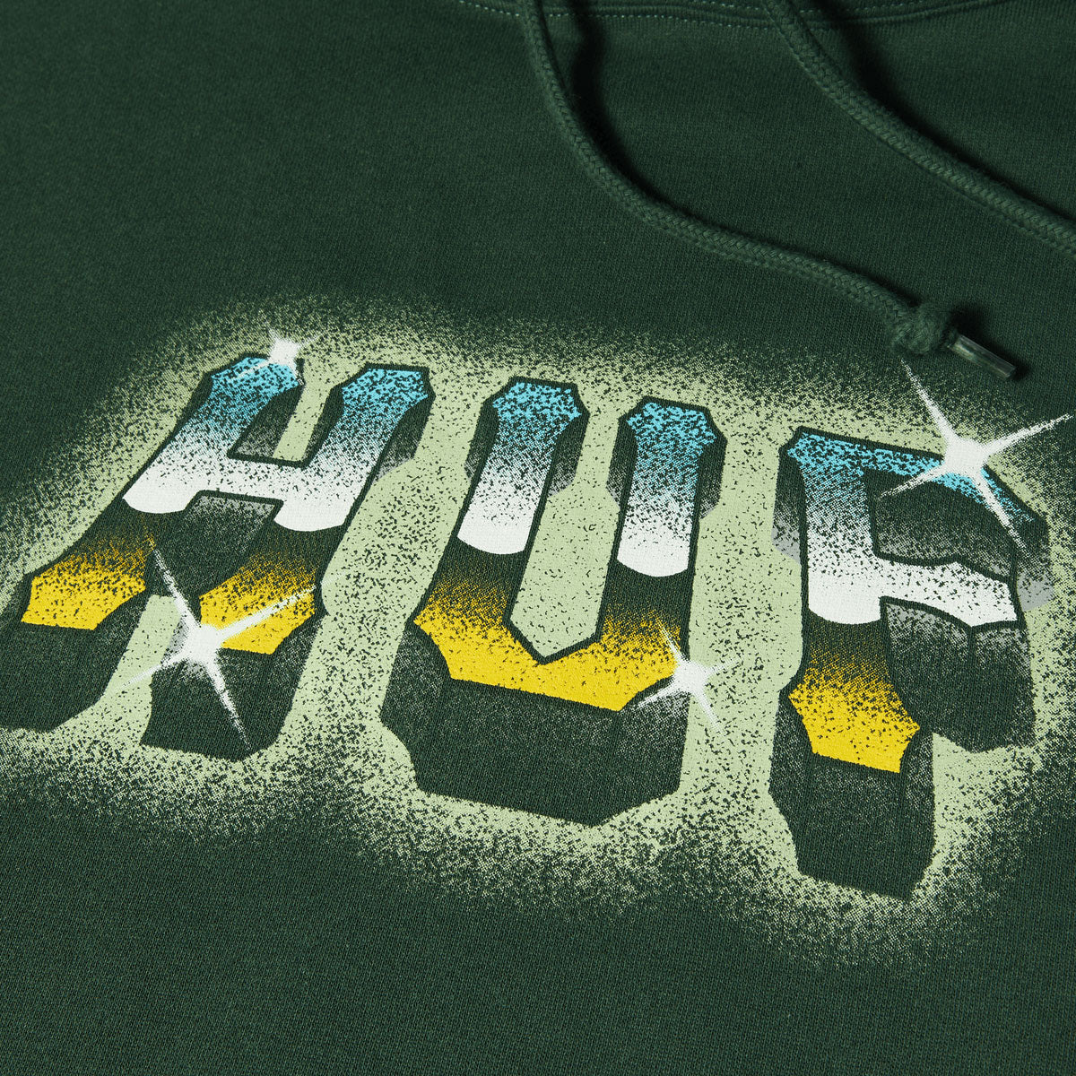 HUF Chrome Grit Hoodie - Forest Green image 2