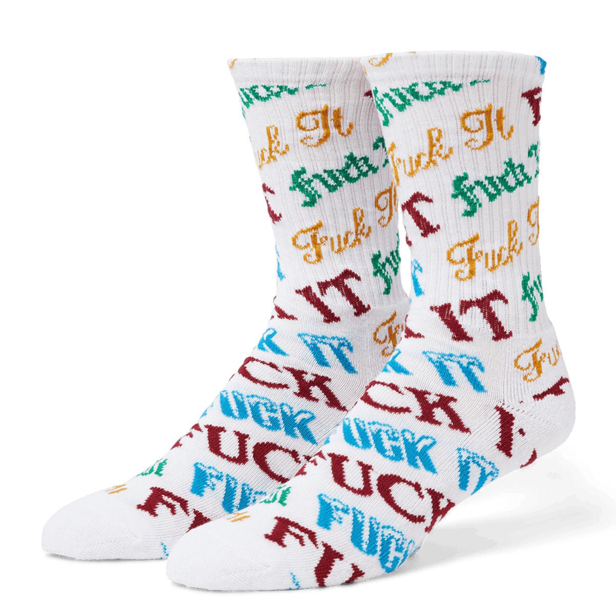 HUF Wintertime Fuck It Socks - White image 1