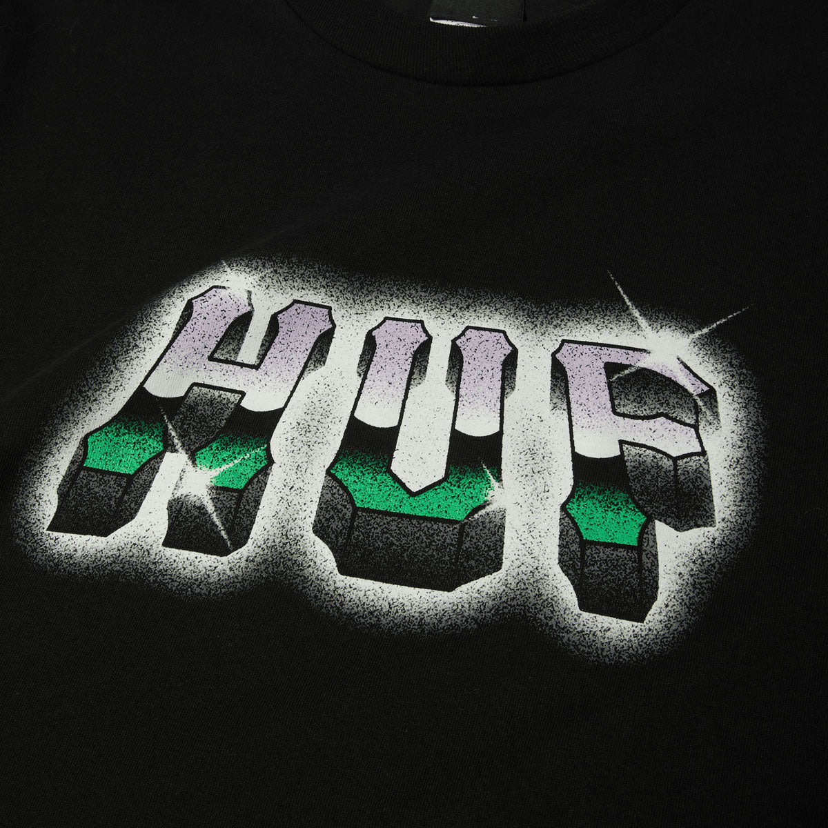 HUF Chrome Grit T-Shirt - Black image 2