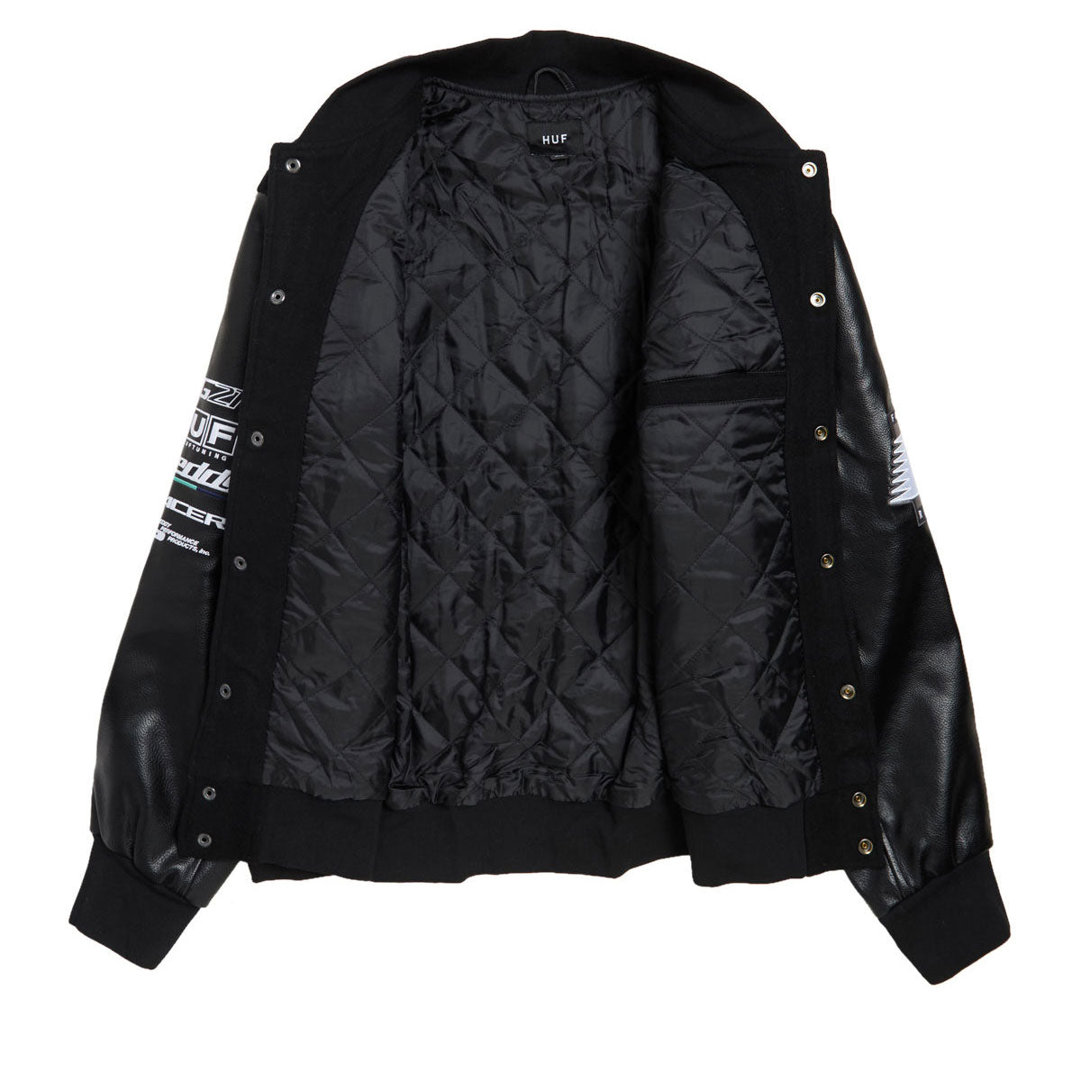 HUF x GReddy Varsity Jacket - Black image 3