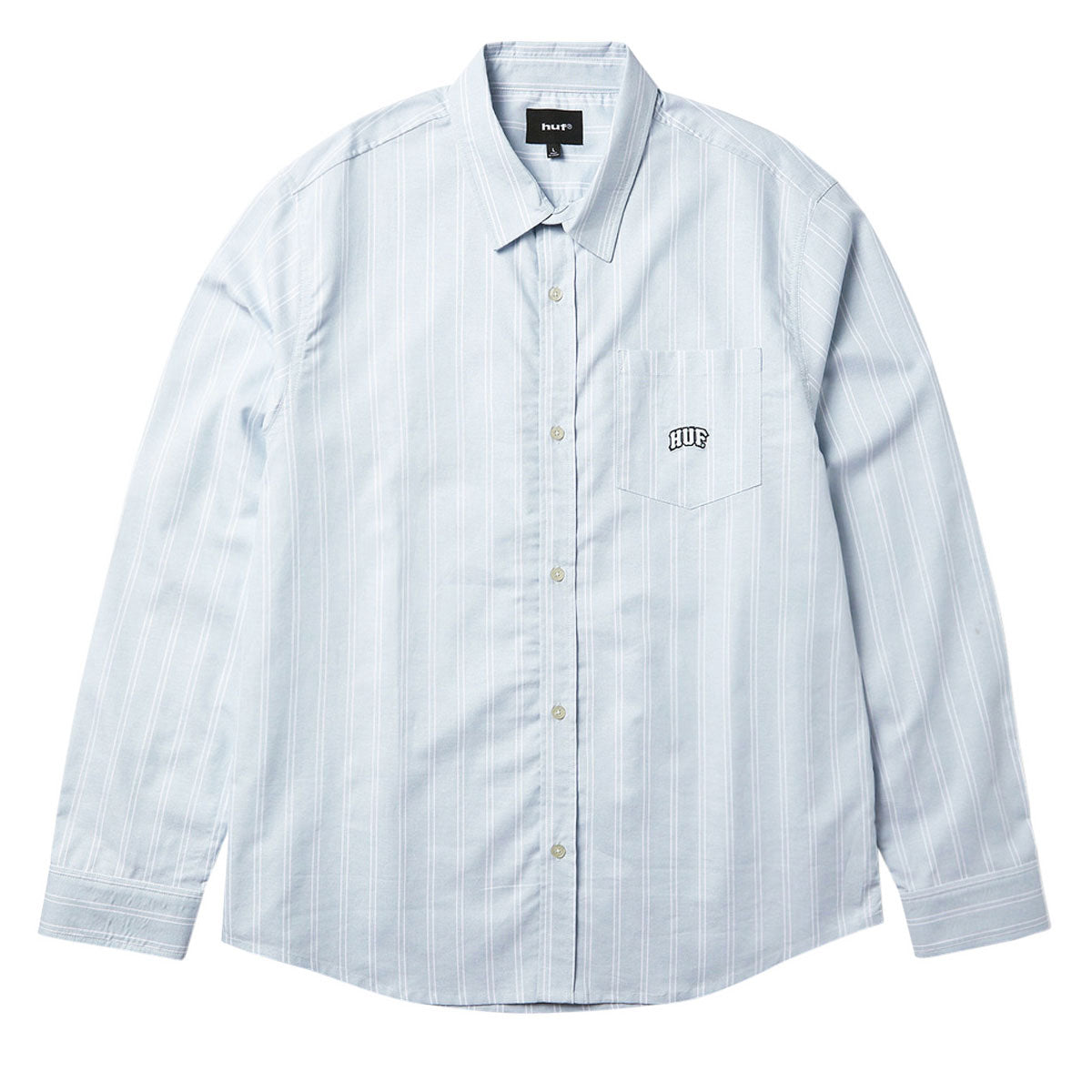 HUF Classic Arch Long Sleeve Oxford Shirt - Light Blue image 1