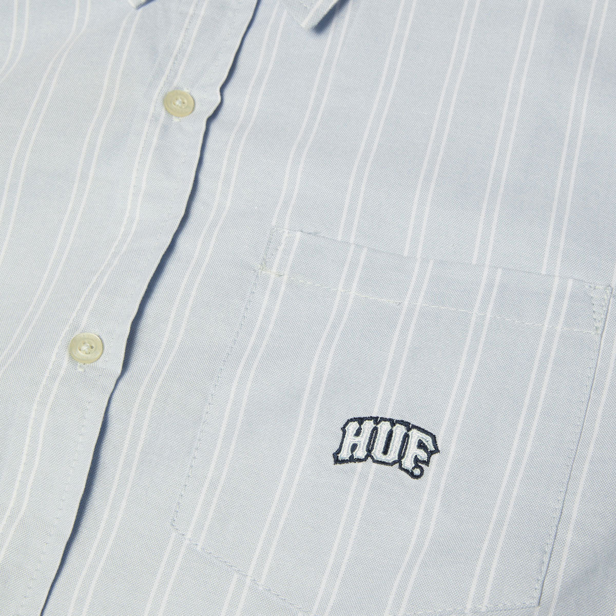 HUF Classic Arch Long Sleeve Oxford Shirt - Light Blue image 3
